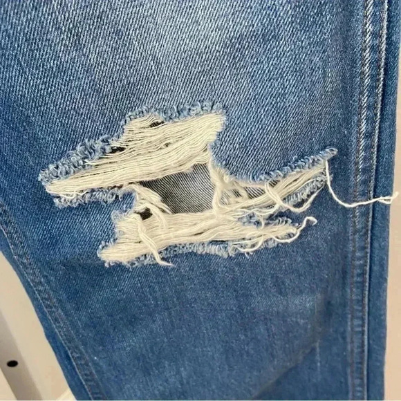 NWT Re/Done 90s High Rise Loose Jeans Destroyed Broken Blue size 27 - Picture 9 of 16